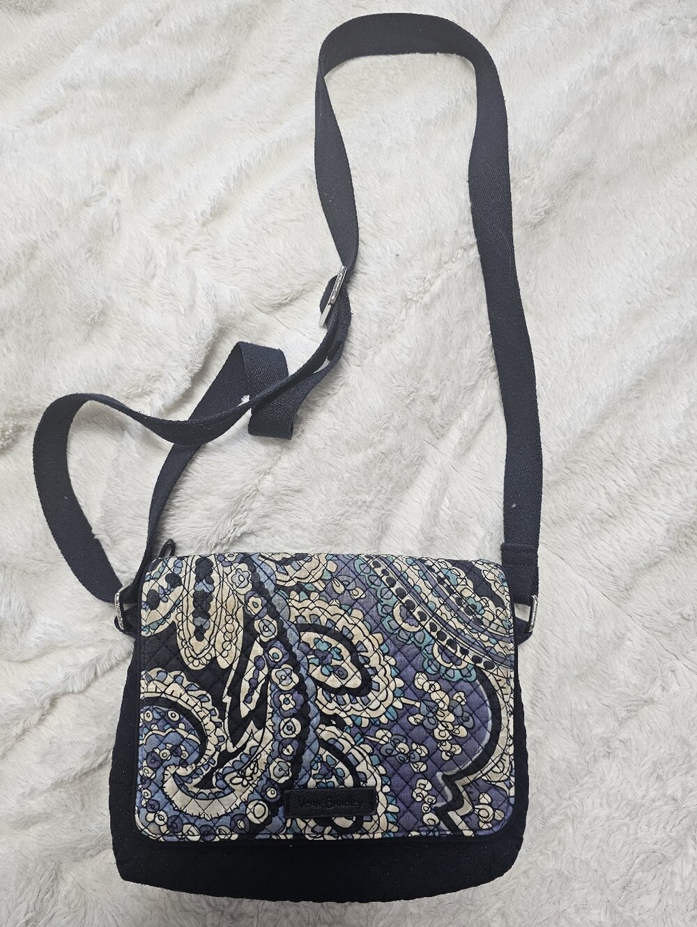 Vera Bradley Iconic Small Turnabout Crossbody Bag in Deep Night Paisley
